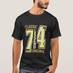 Camiseta Clásico de 50 años de antigüedad 1974 Leyenda Orig