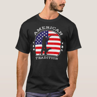 Camiseta Clásico de caza de aves de la bandera estadouniden
