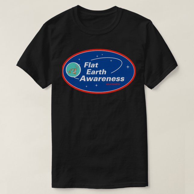 Camiseta Clásico de Conciencia de la Tierra Plana TShirt (Diseño del anverso)