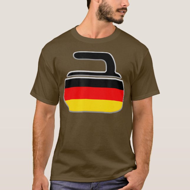 Camiseta Clásico de Curling de la bandera alemana Curl Rock (Anverso)