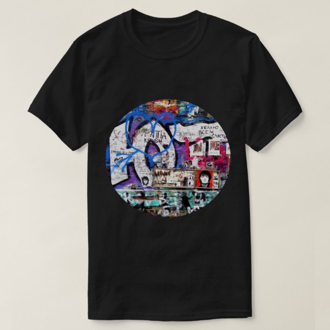 Camiseta Clásico de graffiti ruso (leyenda del rock Viktor  (Diseño del anverso)