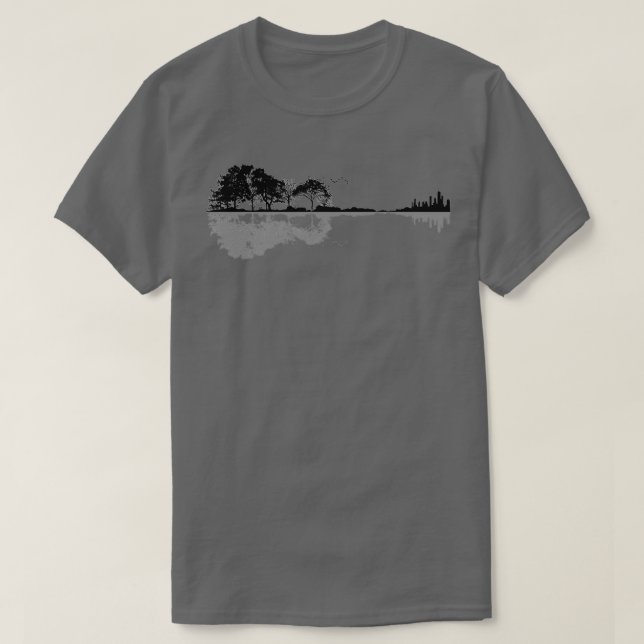 Camiseta Clásico de guitarra natural (Diseño del anverso)