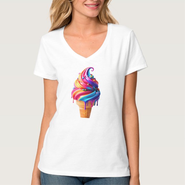 Camiseta Clásico de helado de SlipperyJoe (Anverso)