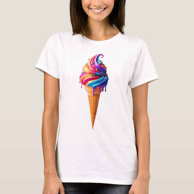 Camiseta Clásico de helado de SlipperyJoe (Anverso)