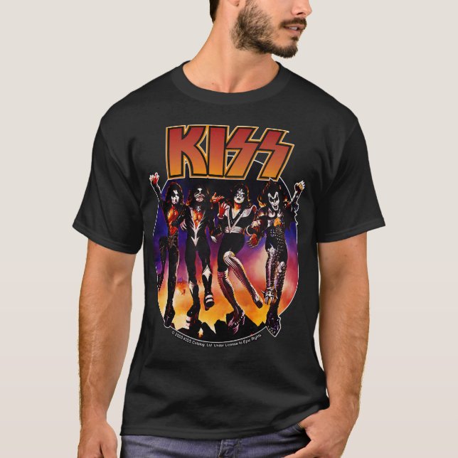 Camiseta Clásico de Kiss (Diseño de época) (Anverso)