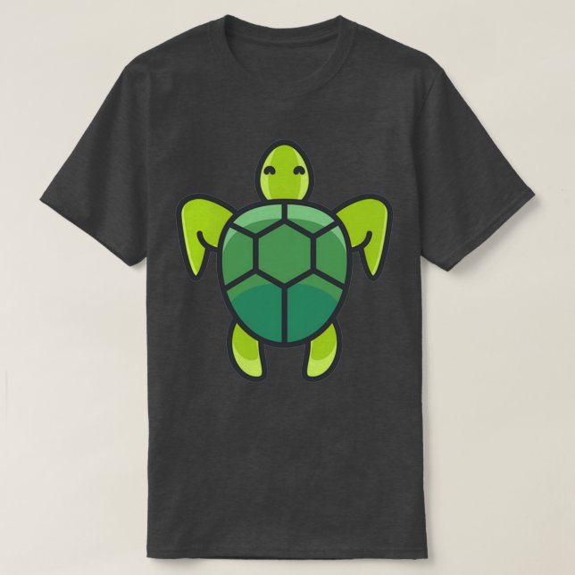 Camiseta clásico de la tortuga verde (Diseño del anverso)