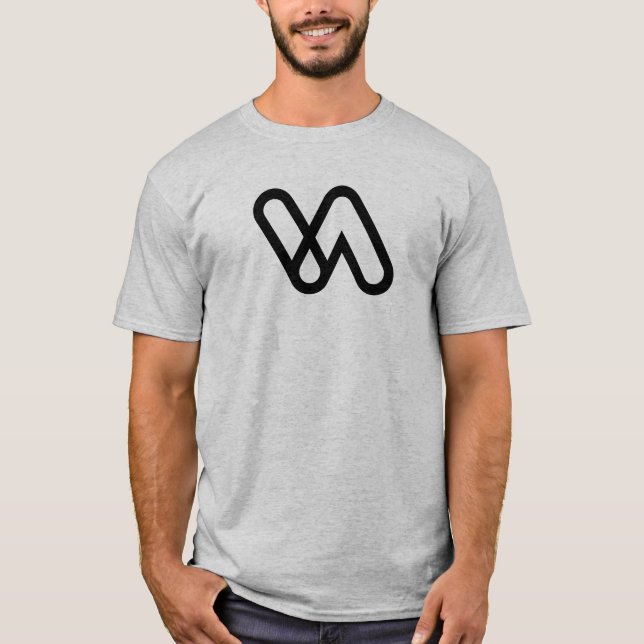 Camiseta Clásico de letra minimalista VA (Anverso)