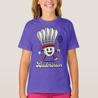 Camiseta Clásico de Mascot de Badminton