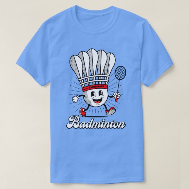 Camiseta Clásico de Mascot de Badminton (Diseño del anverso)