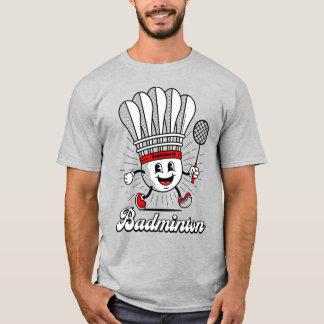 Camiseta Clásico de Mascot de Badminton