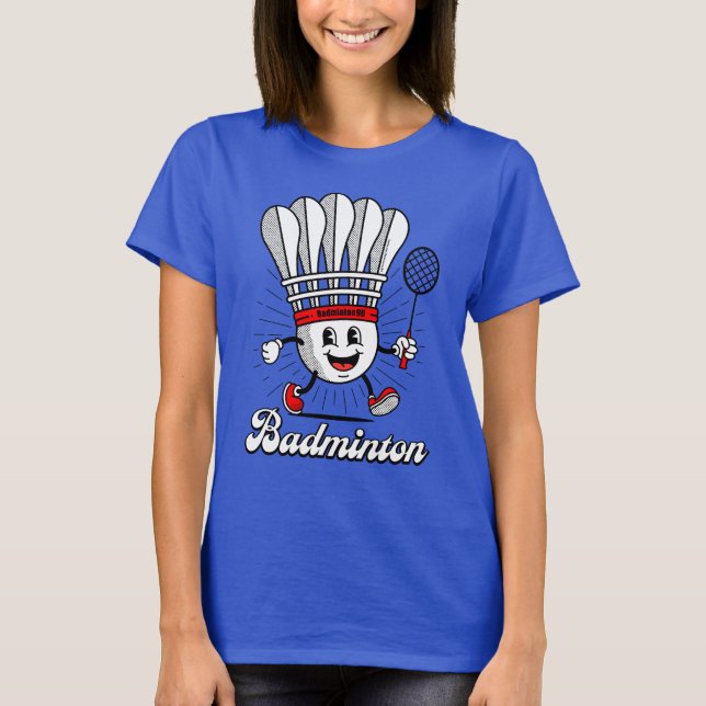 Camiseta Clásico de Mascot de Badminton (Anverso)