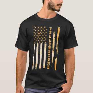 Camiseta Clásico De Piedra Amarilla Encajado Negro Con Dise