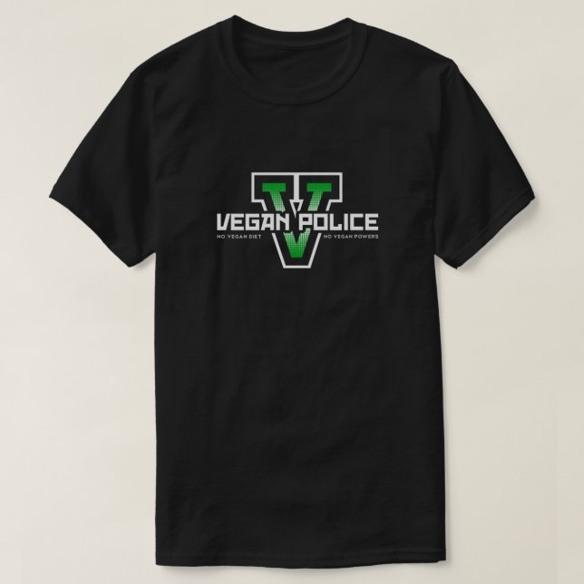 Camiseta Clásico de policía de Vegan (Diseño del anverso)