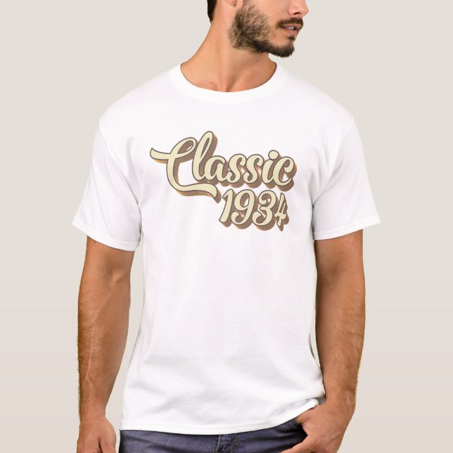 Camiseta Clásico de Regalo de Cumpleaños 1934 de 90 años (Anverso)