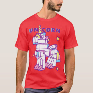 Camiseta Clásico de Robot de Unicornio