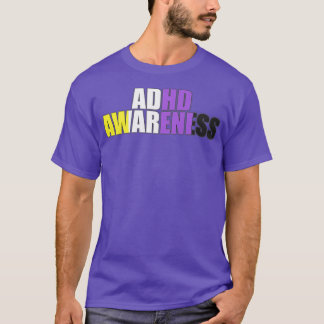 Camiseta Clásico de Sensibilización sobre el TDAH no binari