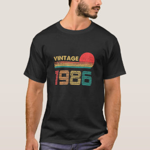 Camiseta Clásico De Vintage De 35 Años Nacido En 1986
