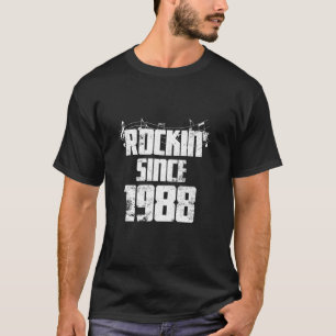 Camiseta Clásico del cumpleaños rock desde 1988