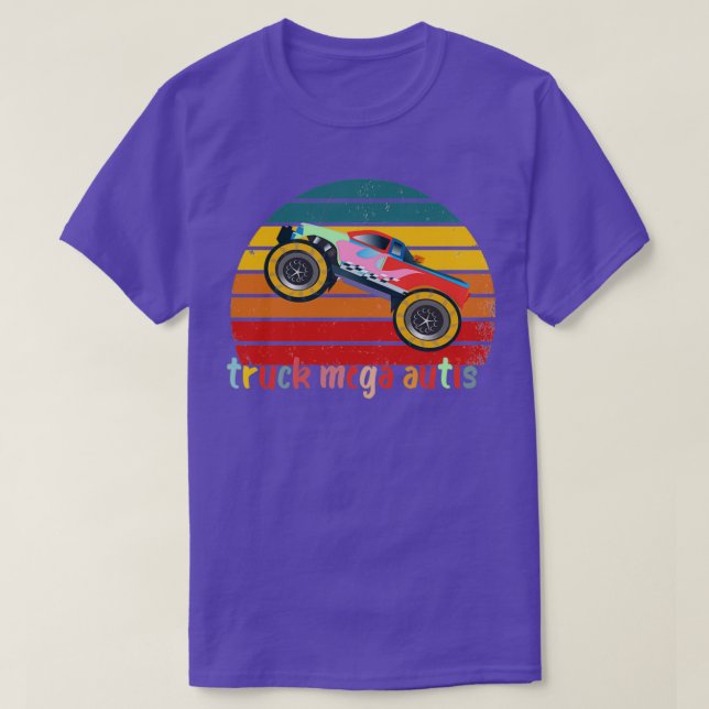 Camiseta clásico del mega autismo de camión 1 (Diseño del anverso)