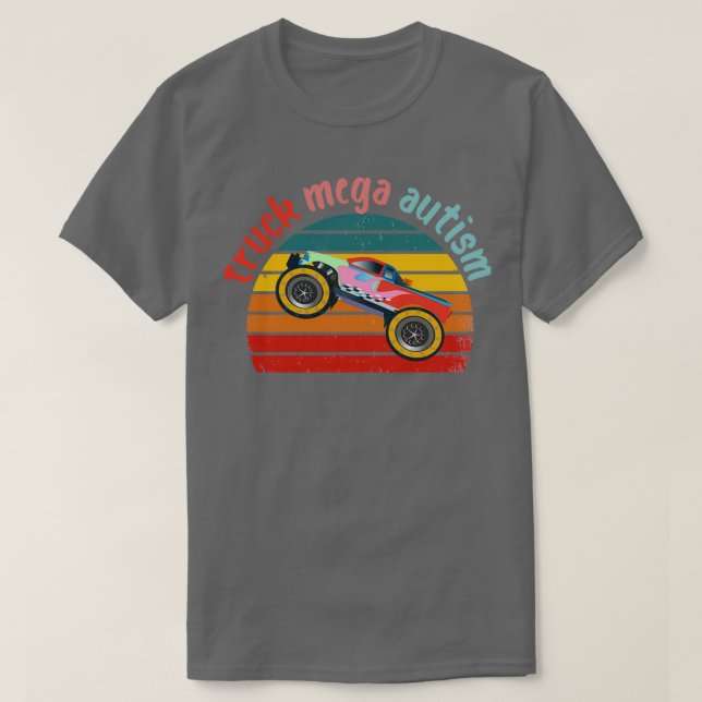 Camiseta clásico del mega autismo de camión 2 (Diseño del anverso)