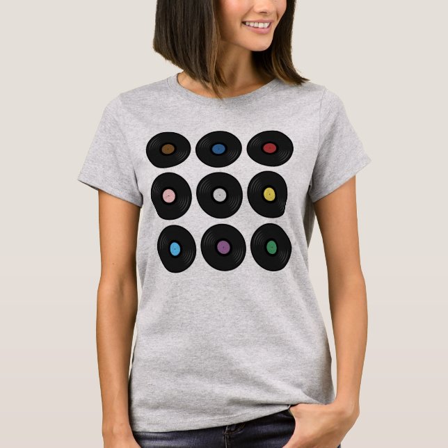Camiseta Clásico del Vinyl colorido (Anverso)