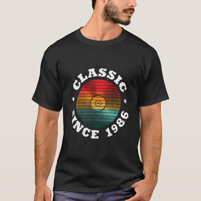 Camiseta Clásico desde 1986 Nacimiento Vintage Retro (Anverso)