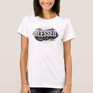 Camiseta Clásico Diseño Gráfico BLESSED
