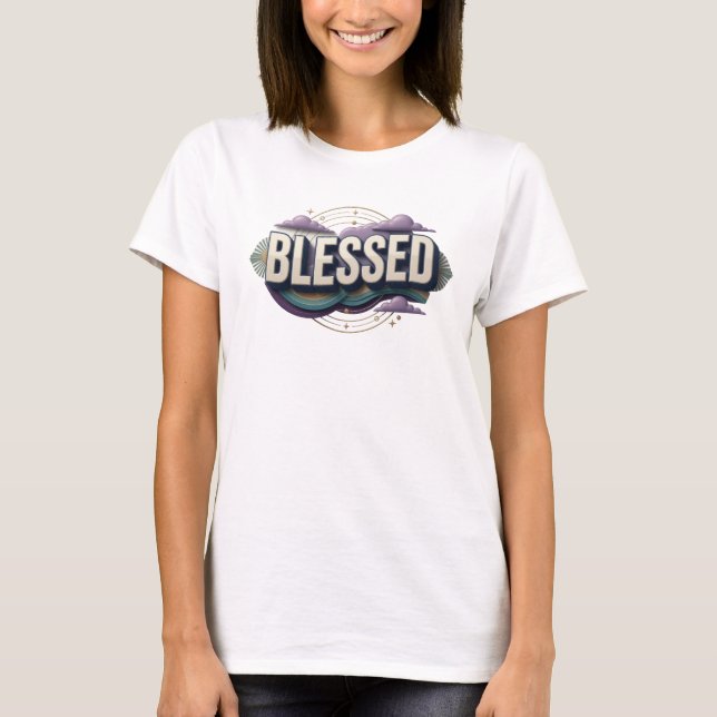 Camiseta Clásico Diseño Gráfico BLESSED (Anverso)