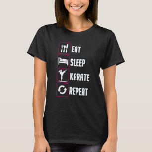 Camiseta Clásico Divertido Karate Para Hombres Mujeres Come