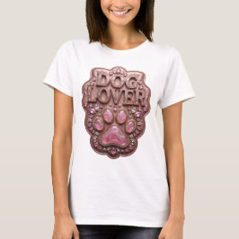 Camiseta Clásico Dorado Amante de Perros Diseño Moderno