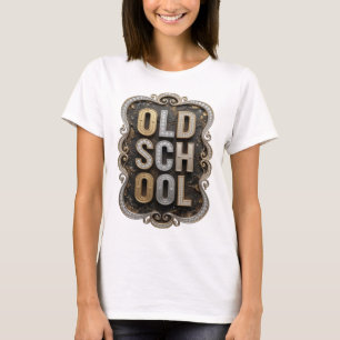 Camiseta Clásico Dorado Diseño OLD SCHOOL