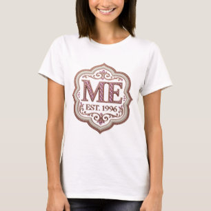 Camiseta Clásico Dorado ME EST 1996 Motivo Artístico