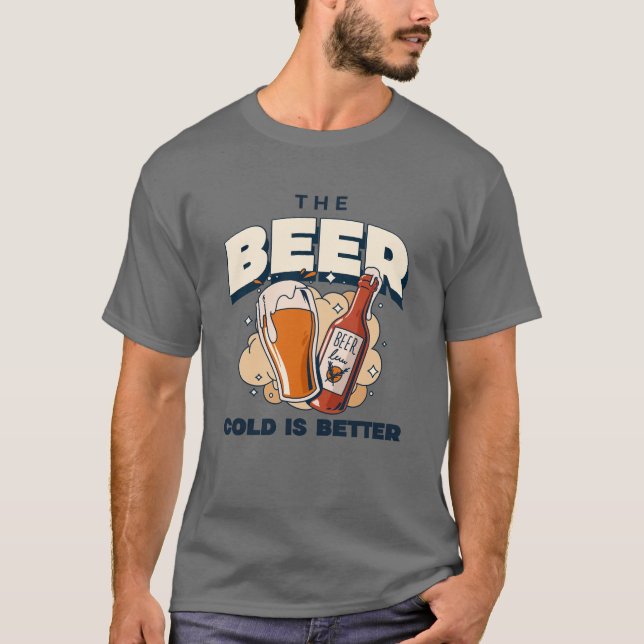 Camiseta Clásico el frío de la cerveza es mejor (Anverso)