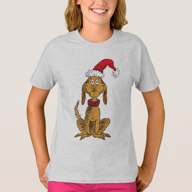 Camiseta Clásico El Grinch | Max - Santa Hat (Anverso)
