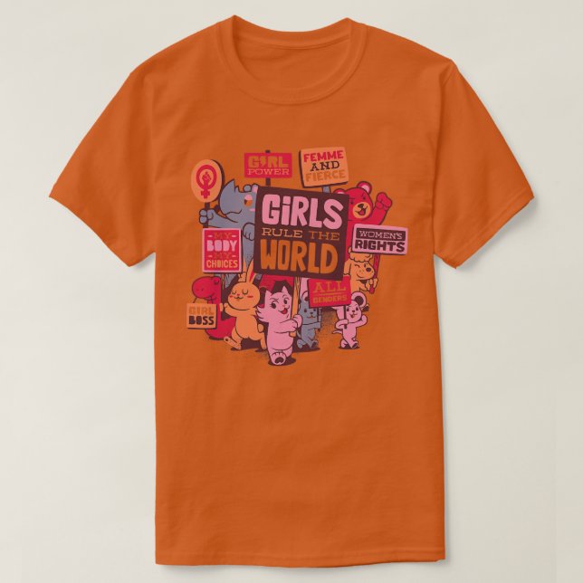 Camiseta Clásico feminista del poder chica de Tobe Fonseca (Diseño del anverso)