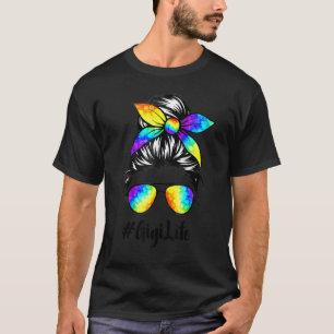 Camiseta Clásico Gigi Life Messy Hair Bun Tie Dye Women Mol