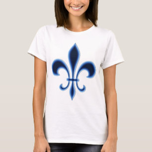 Camiseta Clásico Gráfico Minimalista de Flor de Lis