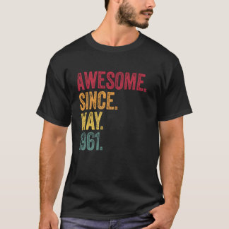 Camiseta Clásico - Impresionante Desde Mayo 1961 64 Cumplea