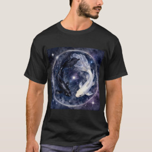 Camiseta Clásico Koi Pez Cósmico Yin Yang