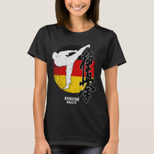 Camiseta Clásico Kyokushin Alemania Karate bandera alemana