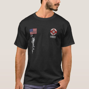 Camiseta Clásico Kyokushin América Karate bandera estadouni