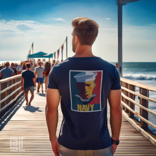 Camiseta Clásico Marino Patriótico Vintage de la Marina de