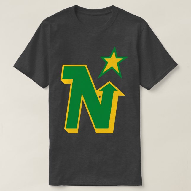 Camiseta Clásico Minnesota North Stars Hockey TShirt 3 (Diseño del anverso)