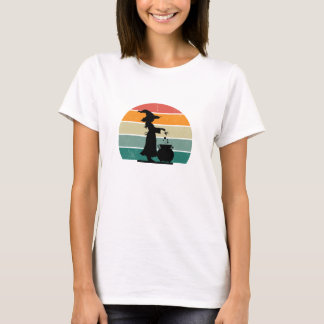 Camiseta Clásico moderno bruja Halloween blanco