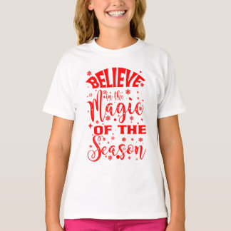 Camiseta Clásico Moderno Creer en el diseño mágico simple