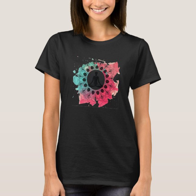 Camiseta Clásico Mood Lotus Flor Mandala Yoga Meditación G (Anverso)