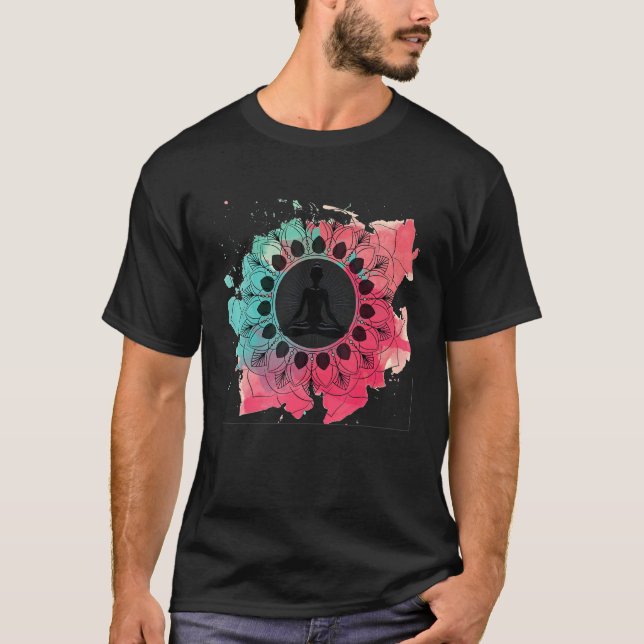 Camiseta Clásico Mood Lotus Flor Mandala Yoga Meditación G (Anverso)