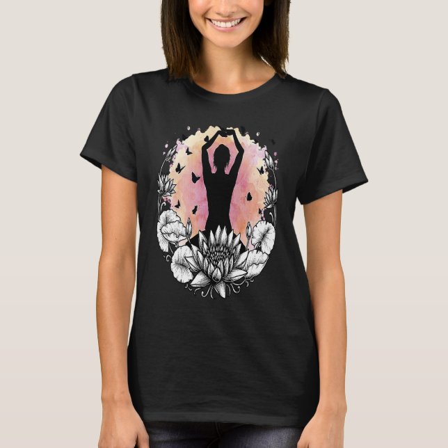 Camiseta Clásico Mood Lotus Flor Mandala Yoga Meditación G (Anverso)