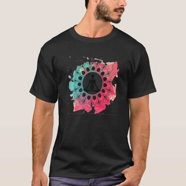 Camiseta Clásico Mood Lotus Flor Mandala Yoga Meditación G (Anverso)