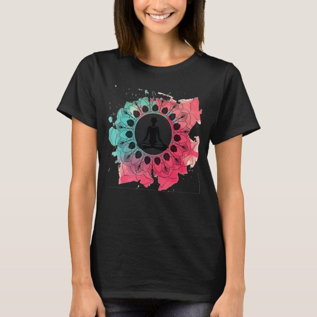 Camiseta Clásico Mood Lotus Flor Mandala Yoga Meditación G (Anverso)